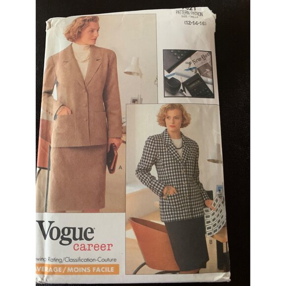 Vogue Misses Jacket Skirt Sewing Pattern 7021 Size 12 14 16 - Uncut - Picture 8 of 9